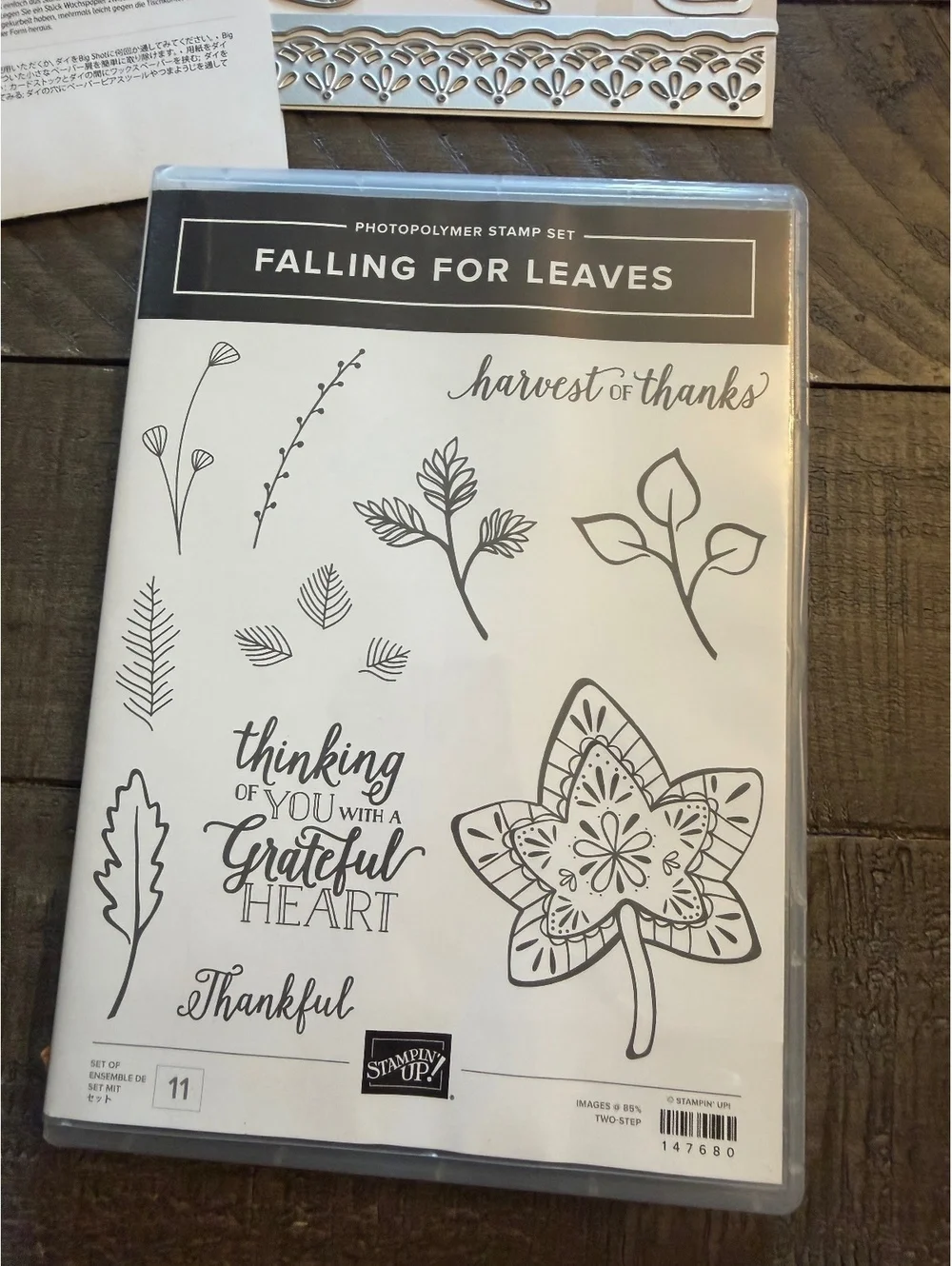 Stampin’ Up Falling For Leaves stamp set and Detailed Leaves die cut set